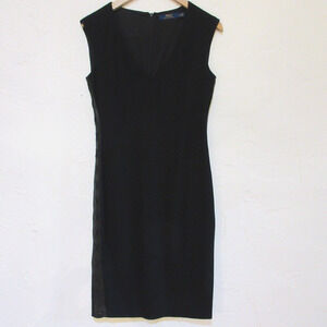 Polo Ralph Lauren LBD Little Black Dress size‎ 2 Leather Lace Detail Cocktail